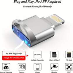 Micro SD karšu lasītājs iPhone, Sidabrinis