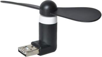 Mikro USB ventilators, melns