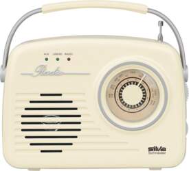 Retro daudzfunkcionāls Bluetooth radio, USB/DC, bēšs