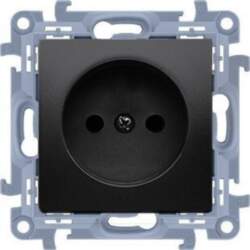 Simon 10 Single Socket, matēts melns