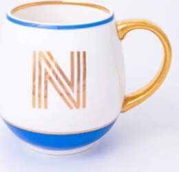 Tējas krūze, Library monogram - N