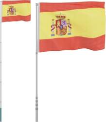 VidaXL Spānijas karogs un masts, 5