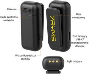 Bezvadu mikrofona klips priekš Android/mac, 2
