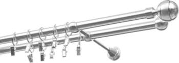 Dubultā karnīze OLIMP, 200 cm, nerūsējošā