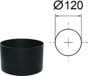 Dūmvada mufta +/+ Akvilon D120 mm