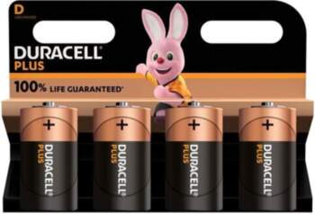 Duracell Plus100% LR20, 4 gab