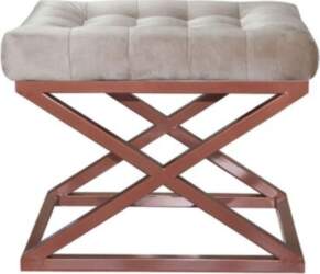 Pouffe Capraz - Copper, Cream
