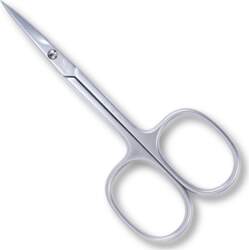 Credo Cuticle Scissors, Curved, Matte, Chrome
