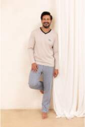 Vīriešu pidžama ar garām piedurknēm Regina