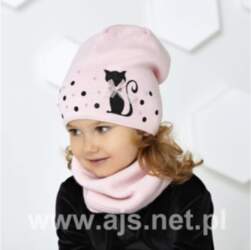 Komplekts meitenēm AJS 44-458 Cepure+šalle/apkakle