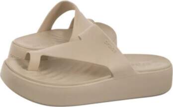 Crocs Getaway Platform Toe Loop Sandstone