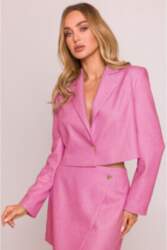 Moe M853 Cropped blazer - fuksija