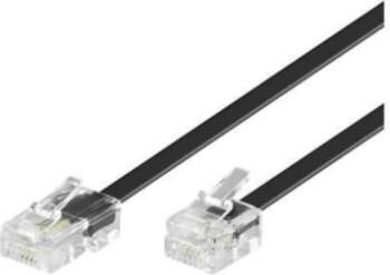 ACT Black 1 meter flat telephone