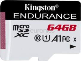 Kingston High-Endurance, microSDXC, 64 GB, balta