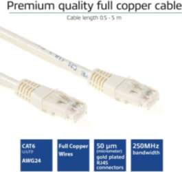 ACT Ivory 3 meter U/UTP CAT6