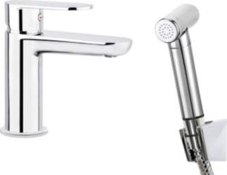 Basin faucet with bidetta shower head