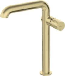 High basin faucet with rectangular spout