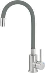 Kitchen faucet with bent spout