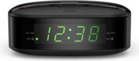 PHILIPS radio pulkstenis, melns