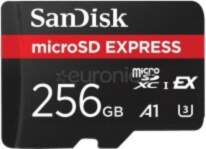 SanDisk microSD Express, 256 GB, melna