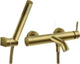 BATH MIXER WITH SHOWER SET BRUSHED