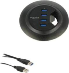 DeLock In-Desk Hub - Hub -