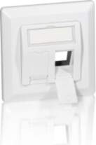 Equip Frontplatte 2xKeystone Jack 45° RAL9010