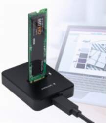Gembird Desktop-USB-Typ-C-M.2-SATA- Dockingstation, schw.