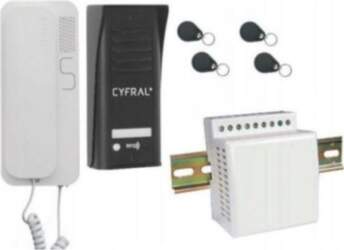 INTERCOM CYFRAL COSMO 1-TENANT BLACK
