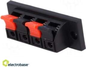 Terminal; loudspeaker; stereo; for panel mounting