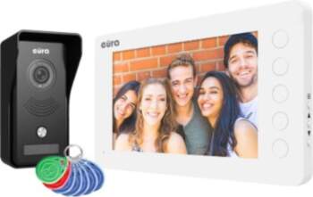 Video intercom white monitor EURA VDP-76A3