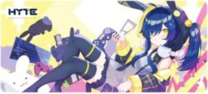 "Bunny Splash" Desk Pad, Gaming-Mauspad