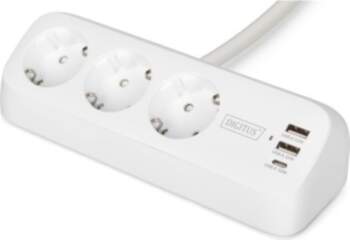 Digitus 3-way office socket strip with