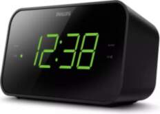 PHILIPS radio pulkstenis, melns