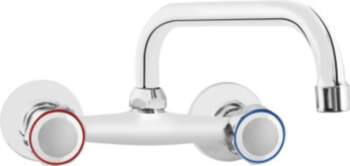 Wall-mounted washbasin mixer
