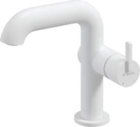 Washbasin mixer with rectangular spout
