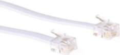 ACT White 2 meter flat telephone