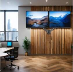 Maclean wall mount for two monitors