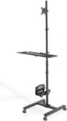 Mobile workstation with individual height adjustment