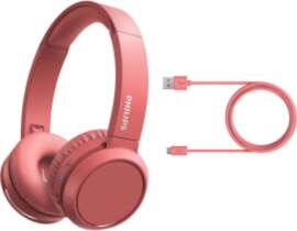PHILIPS austiņas On-Ear ar Bluetooth, sarkanas