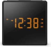 PHILIPS radio pulkstenis ar USB, melns