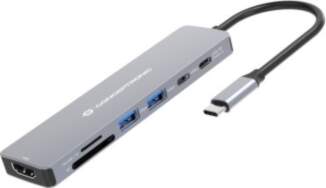 CONCEPTRONIC 7-1 Dock USB-C->HDMI/USB-C/2xUSB-A/+ 25cm gr
