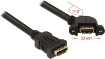 DeLOCK Panel-mount - Video- / Audiokabel