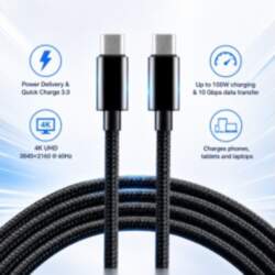 EverActive™ Kabelis USB-C 100W | Quick
