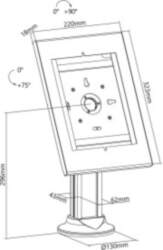 Maclean Tablet Holder Stand, Desktop Lock