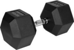 Rubberized cast iron dumbbell HEX 40