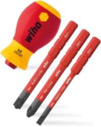 Screwdriver set with bit holder softfinish