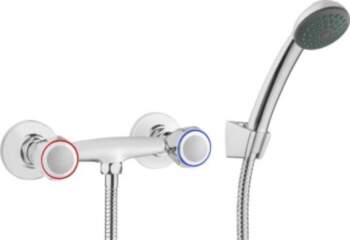 Wall-mounted shower faucet with shower set