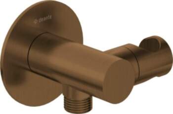Angled connector with handset holder
