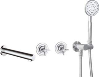Concealed bath faucet with shower set